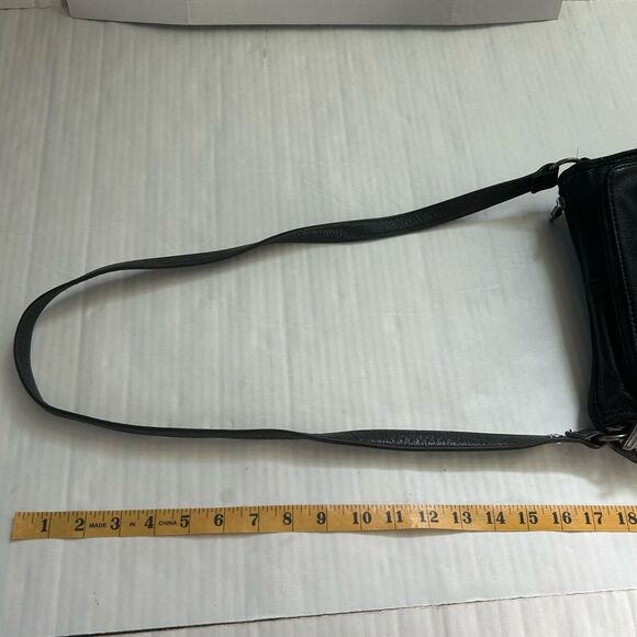 Fossil Vintage Black Leather Crossbody Bag - Picture 9 of 11